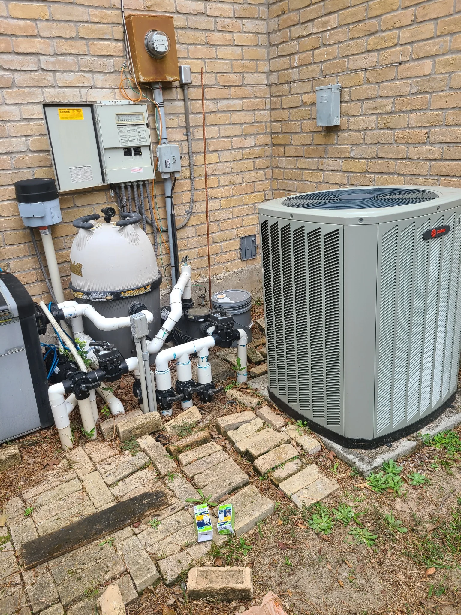 HVAC outdoor unit compressor air conditioning Spring TX repair installation service North Houston