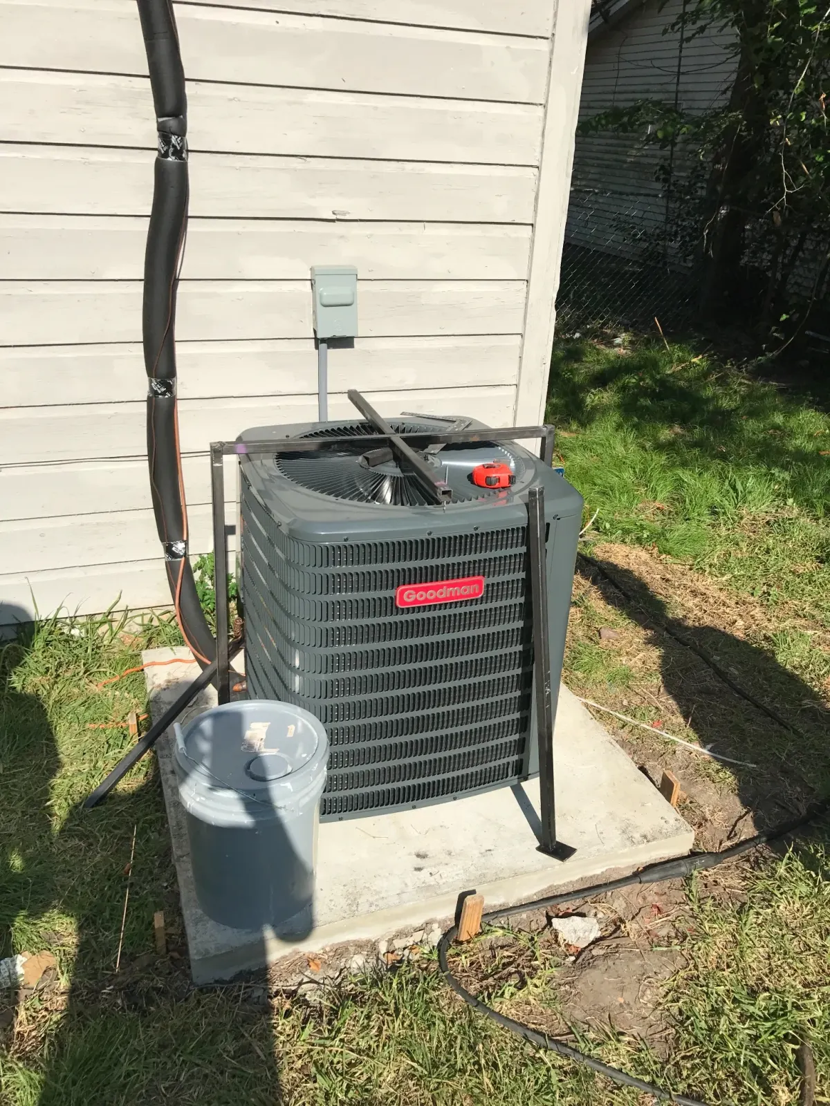 ac goodman condenser security cage 01 Spring Texas